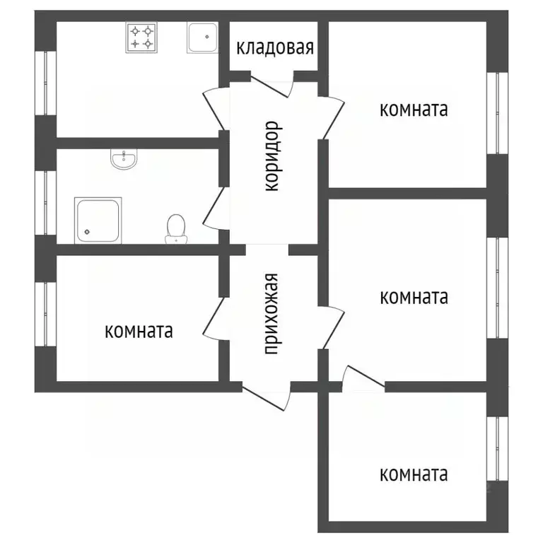 4-к кв. Красноярский край, Красноярск ул. Карла Маркса, 56 (82.6 м) - Фото 1