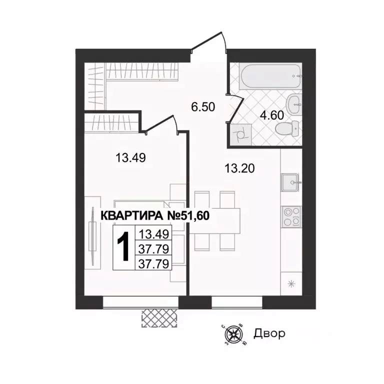 1-к кв. Владимирская область, Муром ул. 1-я Новослободская (37.79 м) - Фото 0