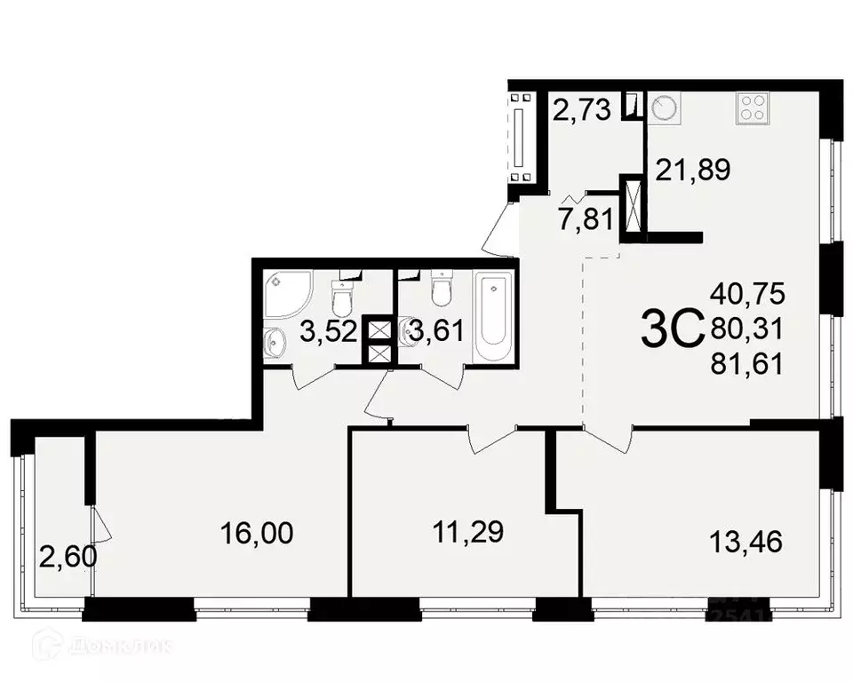 3-к кв. Рязанская область, Рязань ул. Чкалова (81.61 м) - Фото 1