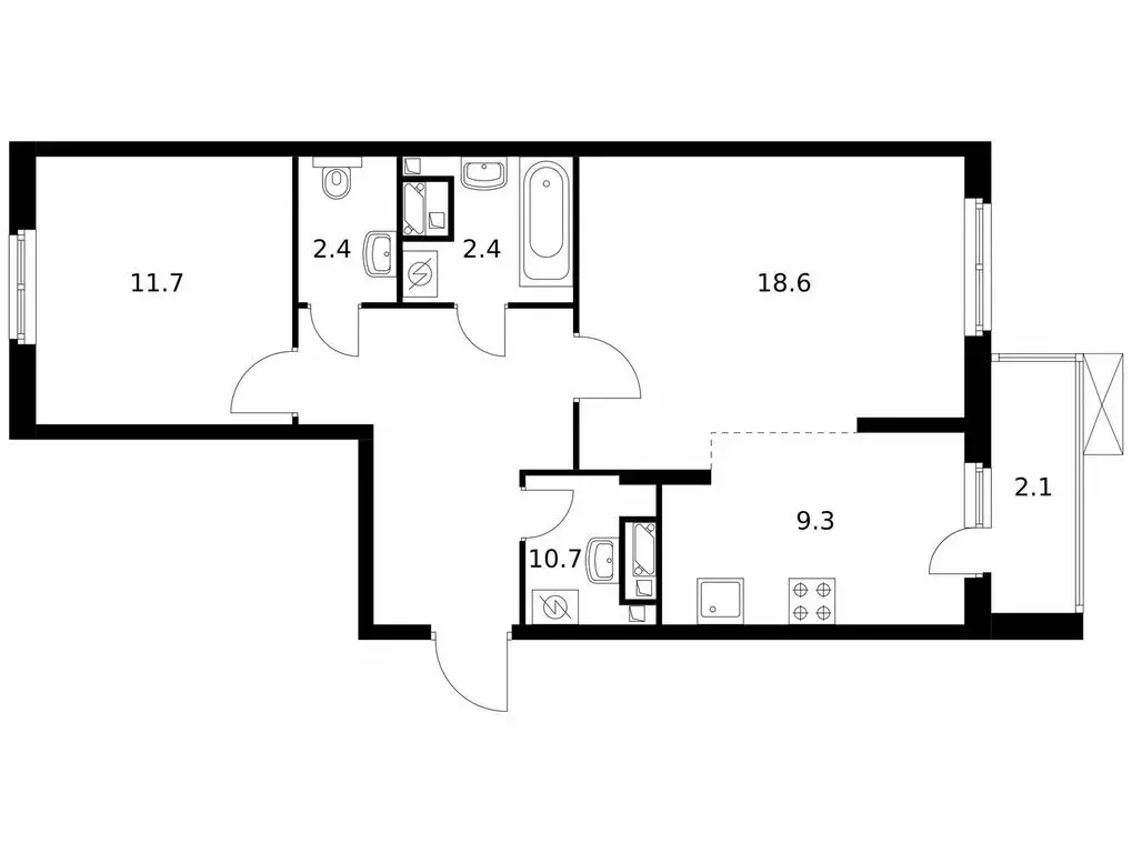 2-комнатная квартира: Москва, Муравская улица, 44к2 (60.6 м) - Фото 1