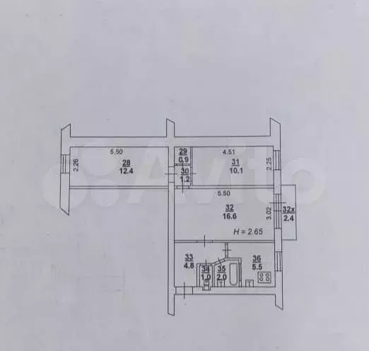 3-к. квартира, 55 м, 5/5 эт. - Фото 0