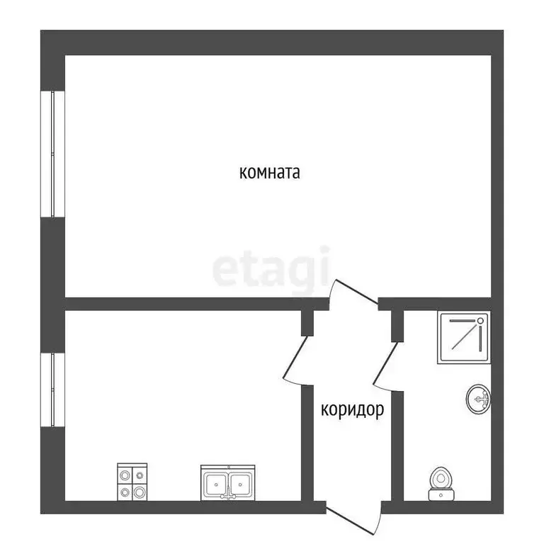 1-комнатная квартира: Ирбит, Рабочая улица, 3 (28.8 м) - Фото 0
