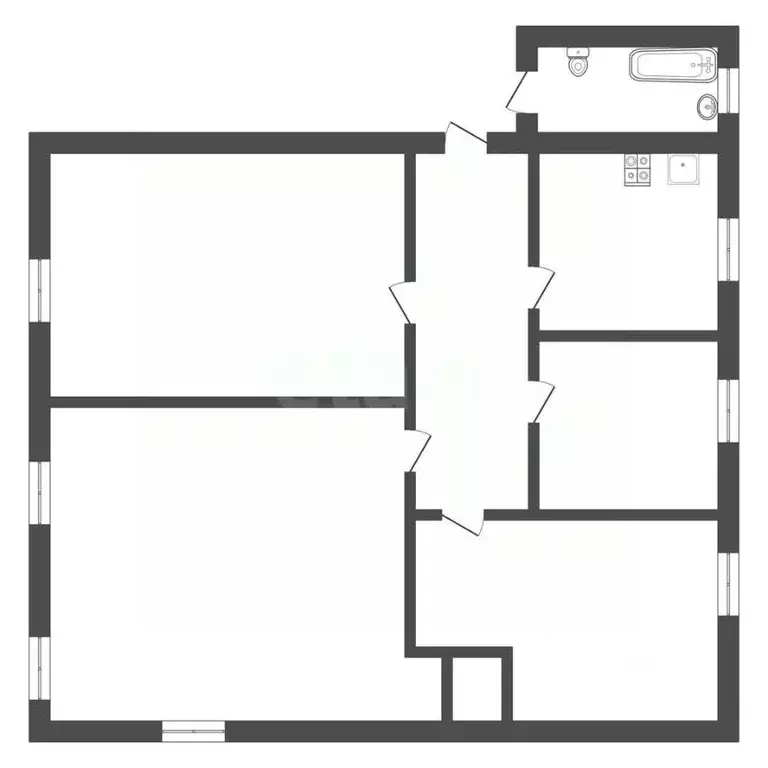 4-к кв. Тульская область, Тула пос. Косая Гора, Трудовая ул., 8 (75.9 ... - Фото 1