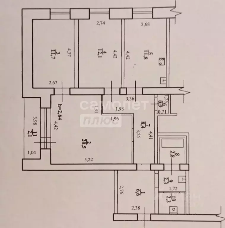 3-к кв. Забайкальский край, Чита ул. Бекетова, 25 (79.3 м) - Фото 1