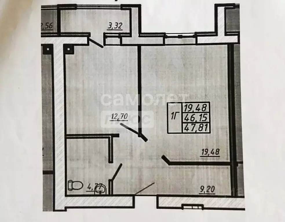 1-к кв. Ивановская область, Иваново ул. 3-я Южная, 7 (46.1 м) - Фото 2