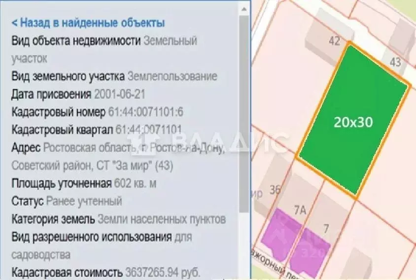 Участок в Ростовская область, Ростов-на-Дону 3-й Мажорный пер., 8 (6.2 ... - Фото 0