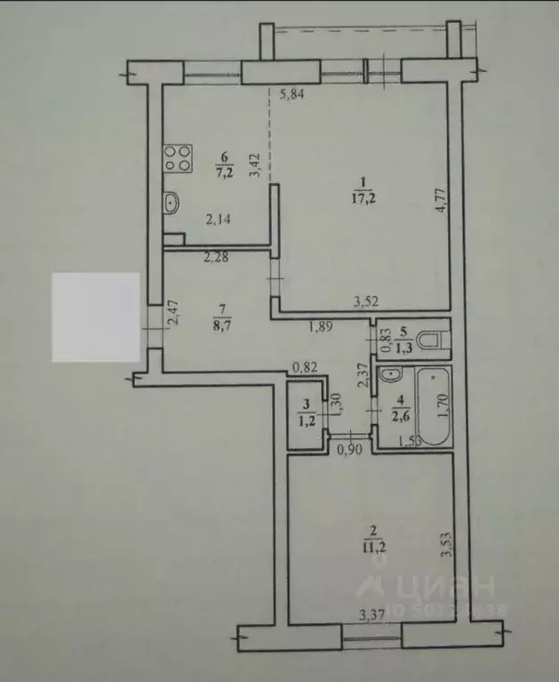 2-к кв. Волгоградская область, Волгоград ул. Кирова, 128 (49.9 м) - Фото 1