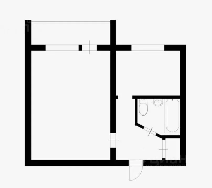 1-к кв. Челябинская область, Челябинск Колхозная ул., 25 (28.6 м) - Фото 2