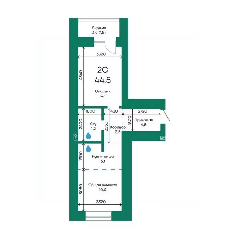 2-к кв. Алтайский край, Барнаул Просторная ул., 390к2 (44.5 м) - Фото 0