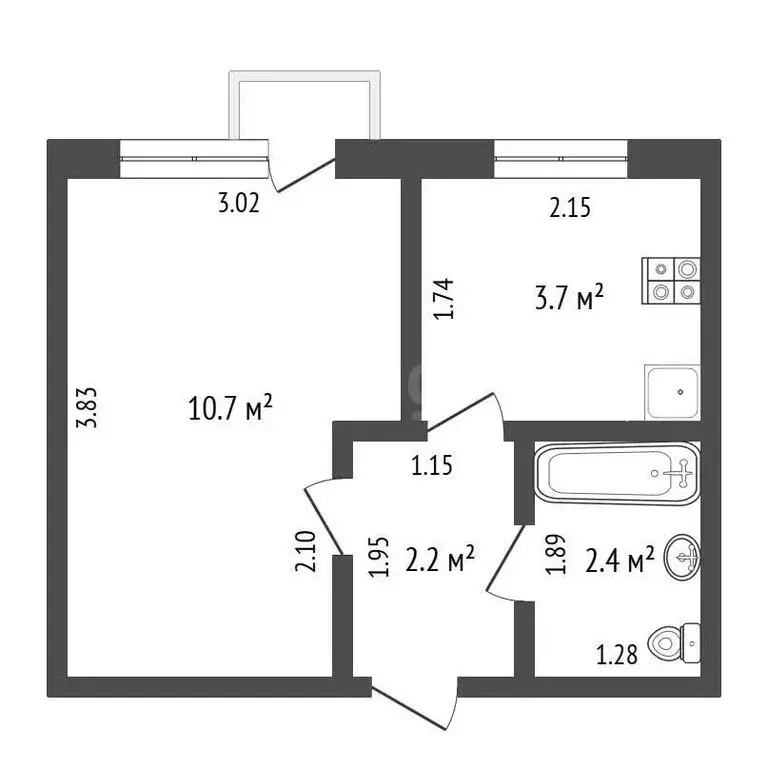 1-комнатная квартира: Саранск, улица Титова, 142 (19 м) - Фото 1