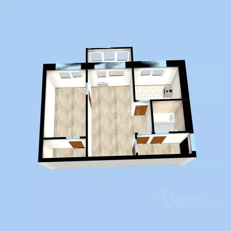 2-к кв. Башкортостан, Уфа просп. Октября, 164 (43.3 м) - Фото 2