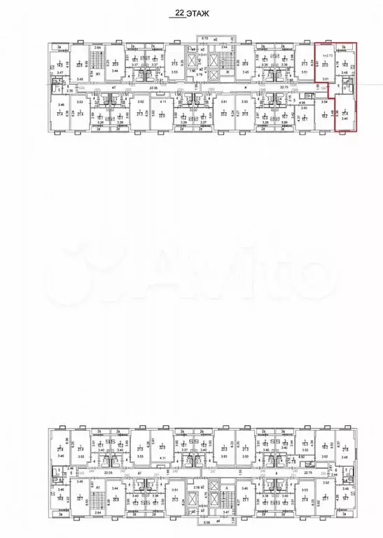 Аукцион: 2-к. квартира, 70,9 м, 22/26 эт. - Фото 1