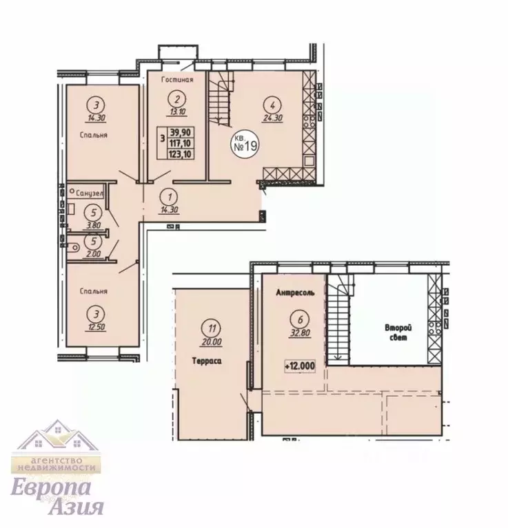 4-к кв. Оренбургская область, Оренбург ул. Цвиллинга, 13 (123.0 м) - Фото 0