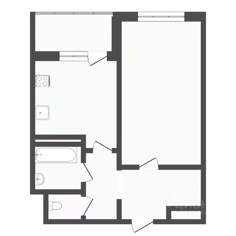 1-к кв. Тюменская область, Тюмень ул. Александра Протозанова, 16 (39.0 ... - Фото 2