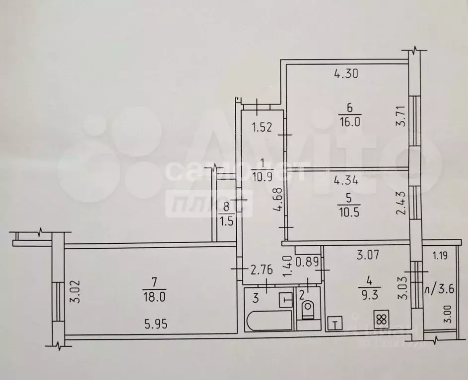 3-к кв. Удмуртия, Ижевск ул. Е.М. Кунгурцева, 21 (69.8 м) - Фото 1