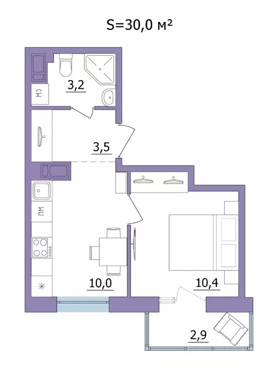 1-к кв. Карелия, Петрозаводск ул. Фурманова, 41 (30.0 м) - Фото 1