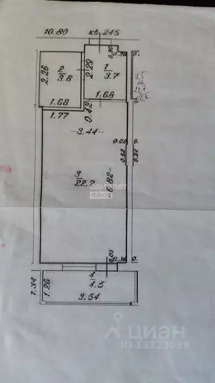Студия Краснодарский край, Анапа Рождественская ул., 55к2 (33.74 м) - Фото 2