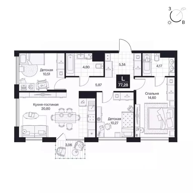 3-к кв. Волгоградская область, Волгоград просп. Имени В.И. Ленина, 59Г ... - Фото 0