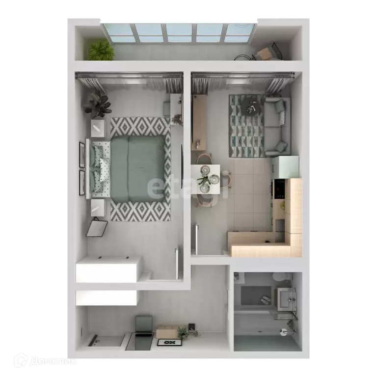 Продаётся 2-к квартира, 51.9 м - Фото 1