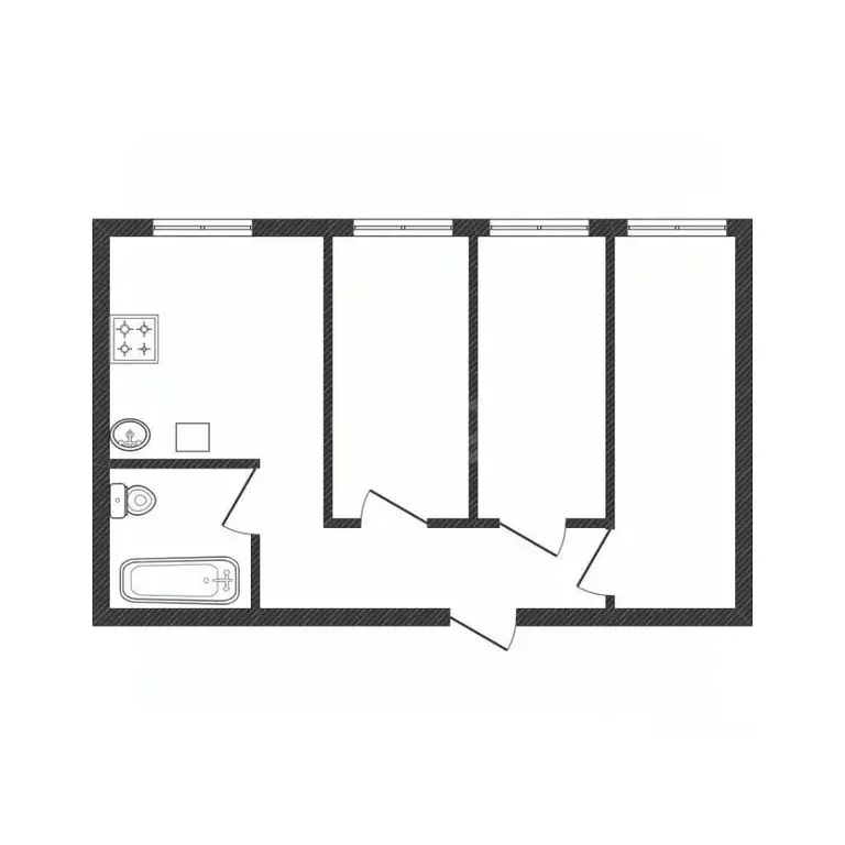 3-к кв. Смоленская область, Рославльский муниципальный округ, пос. ... - Фото 2