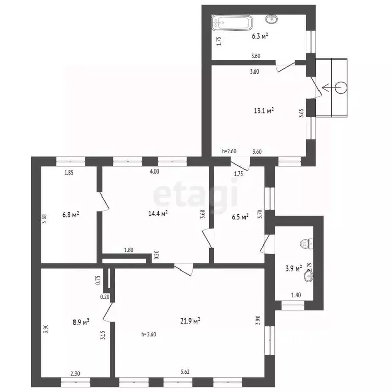 Дом в Ростовская область, Гуково ул. Фрунзе (82 м) - Фото 2