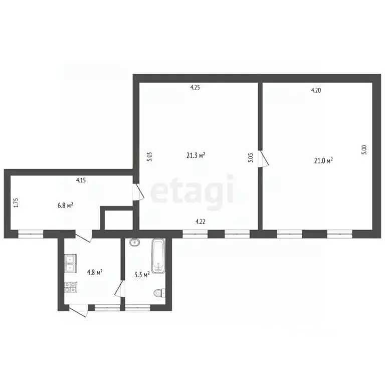 2-к кв. Крым, Феодосия ул. Чехова, 6 (56.7 м) - Фото 2
