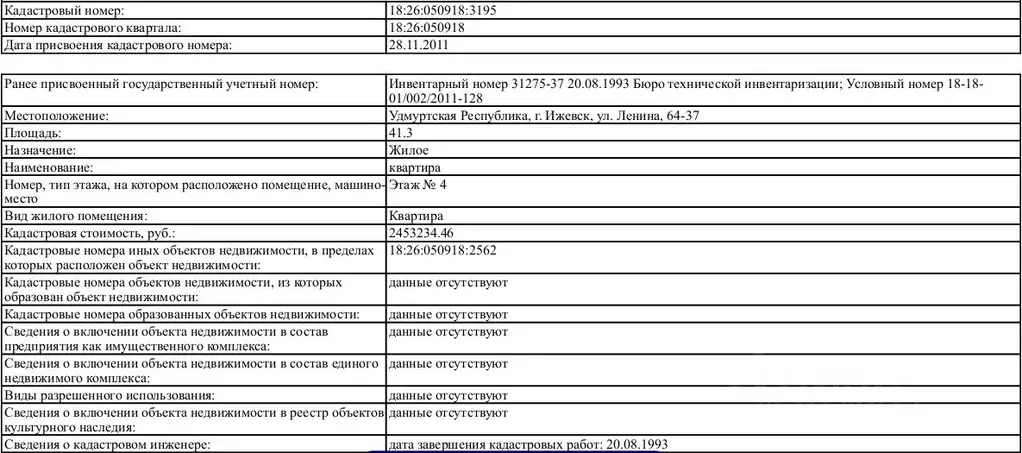 Свободной планировки кв. Удмуртия, Ижевск ул. Ленина, 64 (41.3 м) - Фото 0