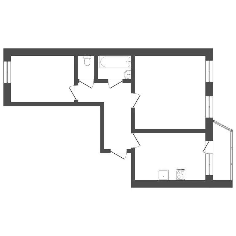 2-комнатная квартира: Тюмень, микрорайон Войновка, улица ... - Фото 1