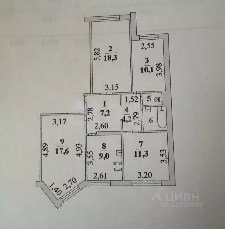 4-к кв. Липецкая область, Липецк Московская ул., 119 (81.4 м) - Фото 2