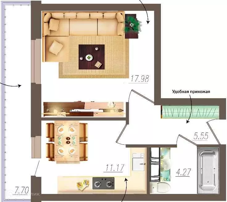 Продаётся 3-к квартира, 92.9 м - Фото 0