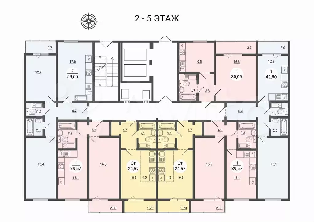 3-к. квартира, 60 м, 14/20 эт. - Фото 0
