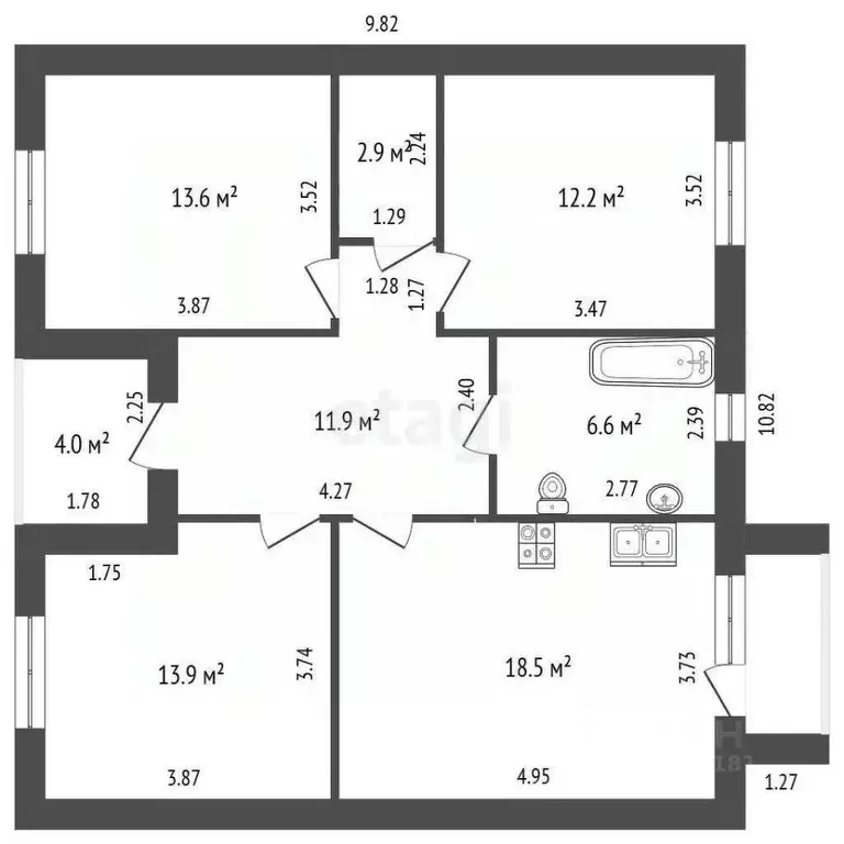 Дом в Краснодарский край, Кущевская ст-ца пер. Максима Горького (84 м) - Фото 1