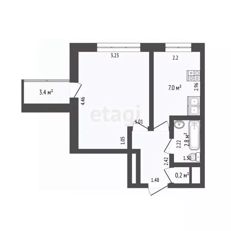 1-к кв. Самарская область, Самара ул. Стара-Загора, 55 (29.0 м) - Фото 1