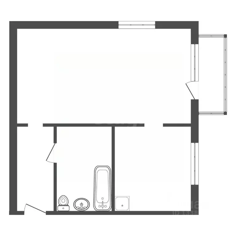 1-к кв. Красноярский край, Красноярск ул. Александра Матросова, 6 ... - Фото 2