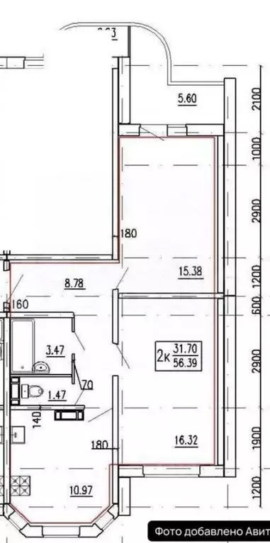 2-к кв. Курская область, Курск просп. Анатолия Дериглазова, 81 (56.4 ... - Фото 2