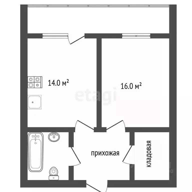 1-к кв. Воронежская область, Воронеж ул. Саврасова, 86 (39.6 м) - Фото 2