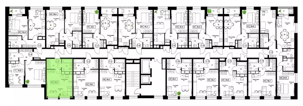 Студия Московская область, Пушкино Пушкино Град жилой комплекс (28.2 ... - Фото 2