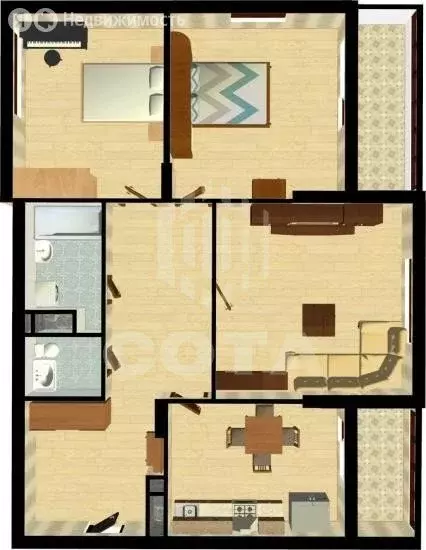 3-комнатная квартира: Воронеж, улица Историка Костомарова, 46 (93.3 м) - Фото 1