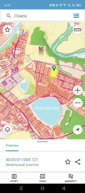 Участок в Калужская область, Совхоз Боровский с/пос, д. Комлево  (37.0 ... - Фото 1