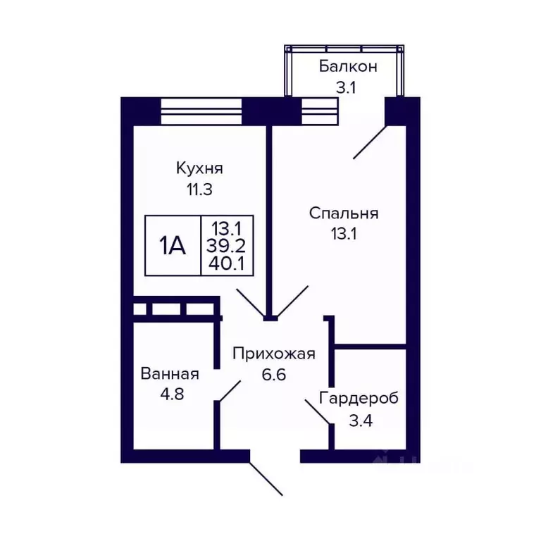 1-к кв. Новосибирская область, Новосибирск ул. Грибоедова (40.1 м) - Фото 0