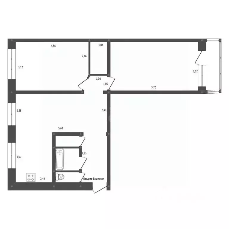 3-к кв. Амурская область, Белогорск Южная ул., 23 (65.7 м) - Фото 2