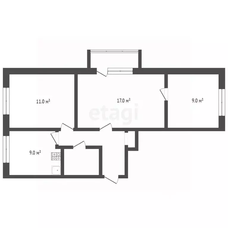 3-к кв. Брянская область, Брянск Московский просп., 10/24 (53.2 м) - Фото 2