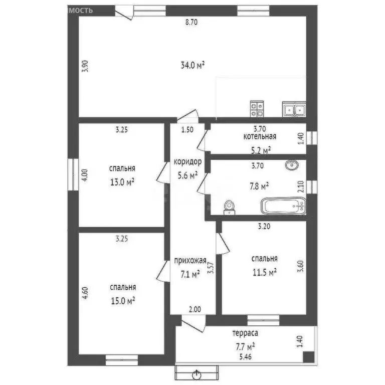 Дом в Ленинакан, Сочинская улица (100 м) - Фото 1