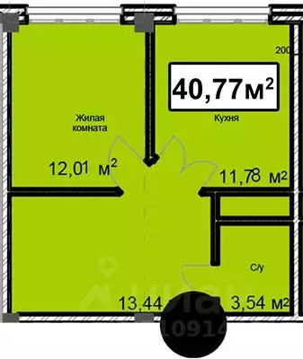 1-к кв. Ставропольский край, Ессентуки ул. Благодатная, 24 (40.77 м) - Фото 0