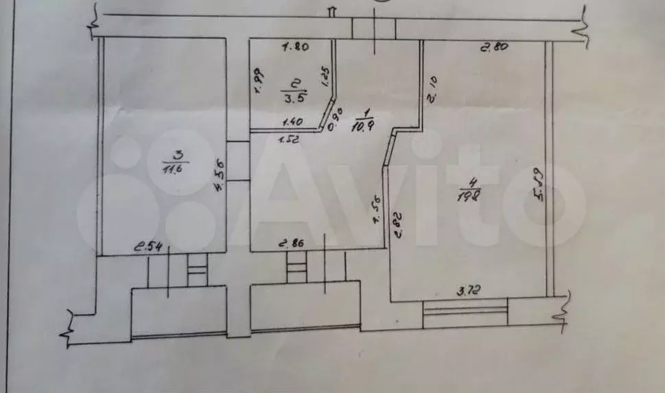 1-к. квартира, 45,8 м, 2/6 эт. - Фото 0