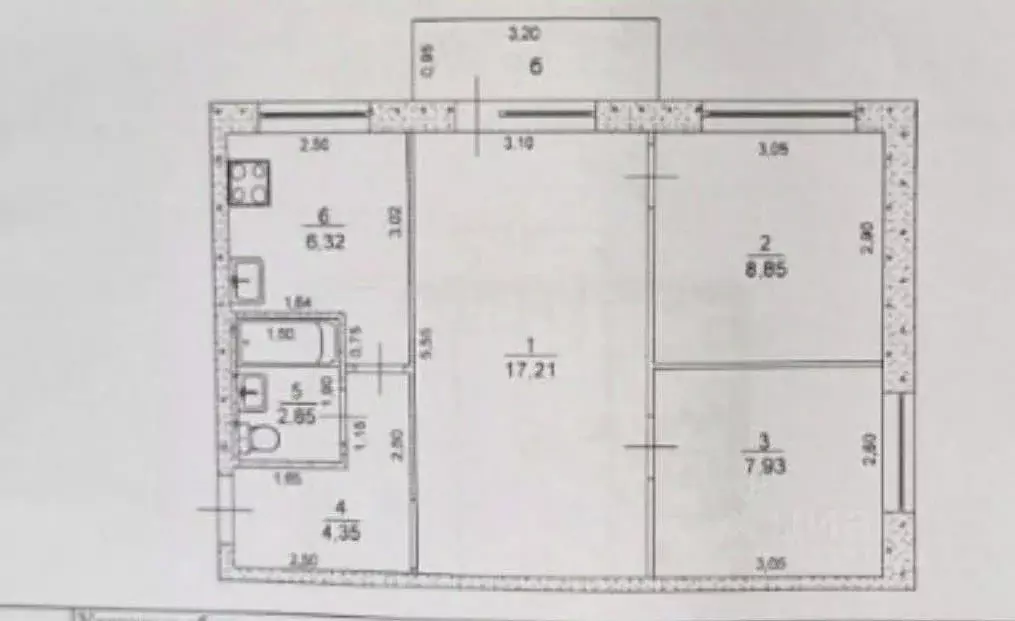 3-к кв. Ульяновская область, Ульяновск Клубная ул., 6 (47.5 м) - Фото 2