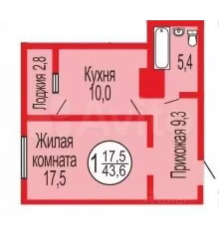 1-к кв. Оренбургская область, Оренбург Уральская ул., 2/24 (43.6 м) - Фото 0