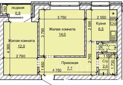 2-к кв. Алтайский край, Барнаул ул. Анатолия (44.9 м) - Фото 0