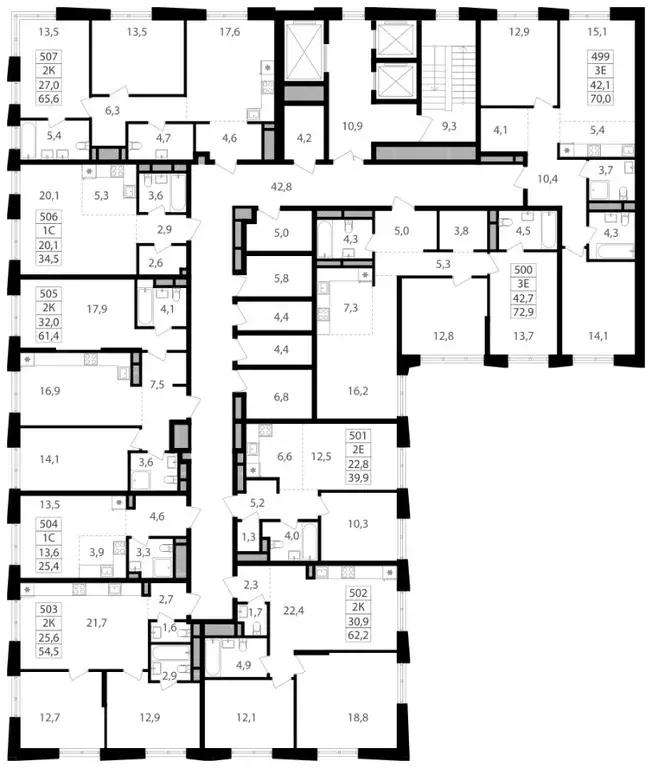 2-к кв. Москва Семеновский Парк 2 жилой комплекс (62.2 м) - Фото 1