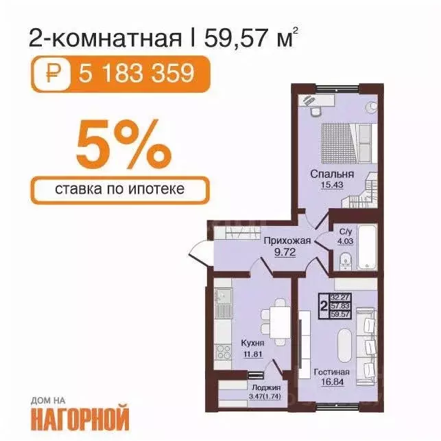 2-к кв. Оренбургская область, Оренбург Красный городок мкр, ул. ... - Фото 1